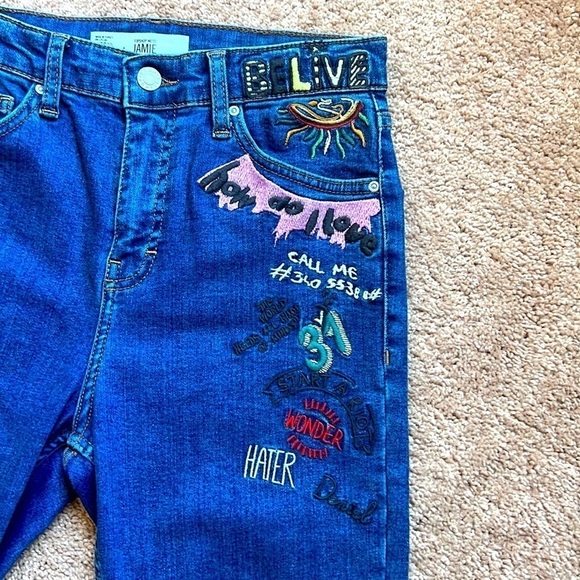 TOPSHOP MOTO Embroidered JAMIE skinny JEANS - Picture 11 of 13